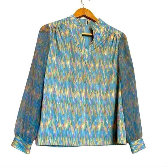 Vintage 60s 70s Psychedellic Top by Myrette - Picture 1 of 7